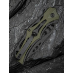 Ніж складаний туристичний Civivi Biophase, (8.9 см) Nitro-V / Aluminum & G10 чорно-зелений