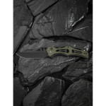 Ніж складаний туристичний Civivi Biophase, (8.9 см) Nitro-V / Aluminum & G10 чорно-зелений