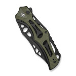 Ніж складаний туристичний Civivi Biophase, (8.9 см) Nitro-V / Aluminum & G10 чорно-зелений