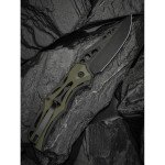 Ніж складаний туристичний Civivi Biophase, (8.9 см) Nitro-V / Aluminum & G10 чорно-зелений