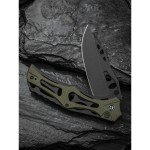 Ніж складаний туристичний Civivi Biophase, (8.9 см) Nitro-V / Aluminum & G10 чорно-зелений