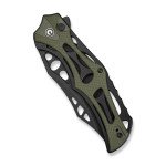 Ніж складаний туристичний Civivi Biophase, (8.9 см) Nitro-V / Aluminum & G10 чорно-зелений