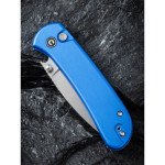 Ніж складаний кишеньковий Civivi Qubit, (7.6 см) 14C28N / Aluminum синій