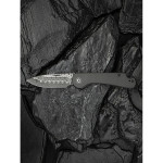 Ніж складаний кишеньковий Civivi Elementum Slip Joint, (7.5 см) Damascus / Carbon Fiber сірий