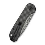 Ніж складаний кишеньковий Civivi Elementum Slip Joint, (7.5 см) Damascus / Carbon Fiber сірий