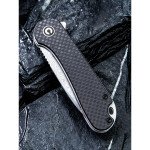 Ніж складаний кишеньковий Civivi Elementum, (7.5 см) Damascus / Carbon Fiber & G10
