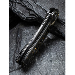 Ніж складаний кишеньковий Civivi Elementum, (7.5 см) Damascus / Carbon Fiber сірий