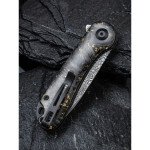 Ніж складаний кишеньковий Civivi Elementum, (7.5 см) Damascus / Carbon Fiber сірий