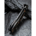 Ніж складаний кишеньковий Civivi Elementum, (7.5 см) Damascus / Carbon Fiber чорний