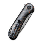 Ніж складаний кишеньковий Civivi Elementum, (7.5 см) Damascus / Carbon Fiber чорний