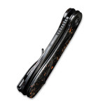 Ніж складаний кишеньковий Civivi Elementum, (7.5 см) Damascus / Carbon Fiber чорний