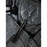 Ніж складаний кишеньковий Civivi Elementum, (7.5 см) Damascus / Carbon Fiber чорний