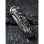 Ніж складаний кишеньковий Civivi Elementum, (7.5 см) Damascus / Carbon Fiber чорний