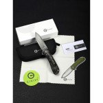 Ніж складаний кишеньковий Civivi Elementum, (7.5 см) Damascus / Carbon Fiber чорний