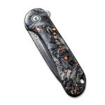 Ніж складаний кишеньковий Civivi Elementum, (7.5 см) Damascus / Carbon Fiber чорний