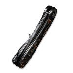 Ніж складаний кишеньковий Civivi Elementum, (7.5 см) Damascus / Carbon Fiber чорний