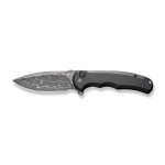 Ніж складаний туристичний Civivi Praxis,  (9.5 см) Damascus / Aluminum чорний