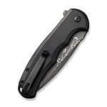 Ніж складаний туристичний Civivi Praxis,  (9.5 см) Damascus / Aluminum чорний