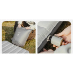 Матрац туристичний надувний одномісний Naturehike CNK2450WS034, 198х68х9.5 см, білий, для кемпінгу із мішком для надування