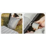 Матрац туристичний надувний одномісний Naturehike CNK2450WS034, 198х68х9.5 см, білий, для кемпінгу із мішком для надування