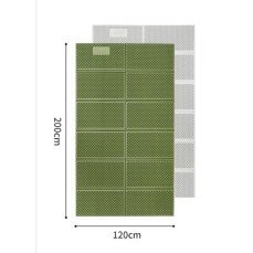 Килимок туристичний складаний двомісний IXPE Naturehike CNK2450WS044 з алюмінієвою плівкою, 200x120x1.8 см, оливковий