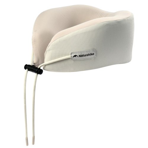 Подушка бавовняна для шиї, з памяттю Naturehike CNK2450WS019, бежева