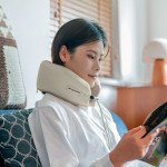 Подушка бавовняна для шиї, з памяттю Naturehike CNK2450WS019, бежева