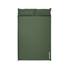 Матрац туристичний із подушкою, самонадувний двомісний Naturehike CNK2550WS025, вологостійкий, 200 х 130 х 3 см, зелений