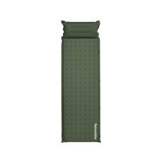 Матрац туристичний із подушкою, самонадувний одномісний Naturehike CNK2550WS025, вологостійкий, 200х65х3 см, зелений