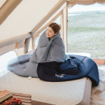 Спальник з капюшоном Naturehike Sunny Day PL02 U350 CNK2550WS028, (6°C), лівий, блакитно-синій