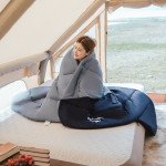 Спальник з капюшоном Naturehike Sunny Day PL02 U350 CNK2550WS028, (6°C), лівий, блакитно-синій