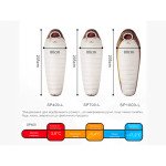 Спальник з натуральним пухом Naturehike Snowbird CNK2550WS014, p-р M, коричневий 400 г