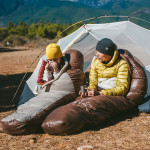 Спальник з натуральним пухом Naturehike Snowbird CNK2550WS014, p-р L, коричневий 400 г