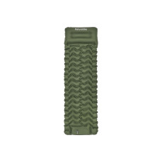 Матрац туристичний надувний одномісний  Naturehike CNK2550WS019, 200х60х6.5 см, зелений із вбудованою помпою для надування