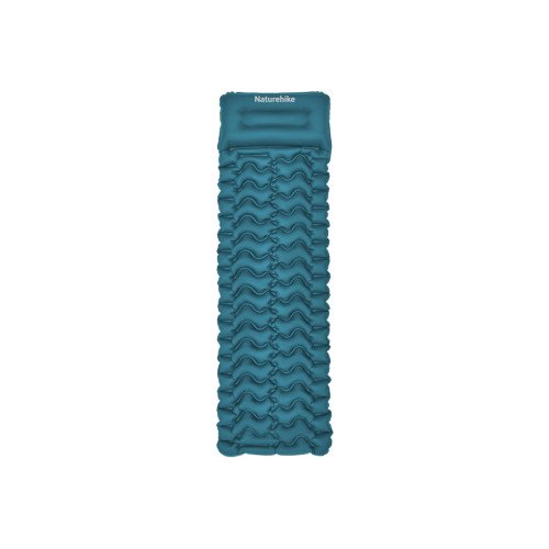 Матрац туристичний надувний одномісний  Naturehike CNK2550WS019, 200х60х6.5 см, синій, для кемпінгу із мішком для надування