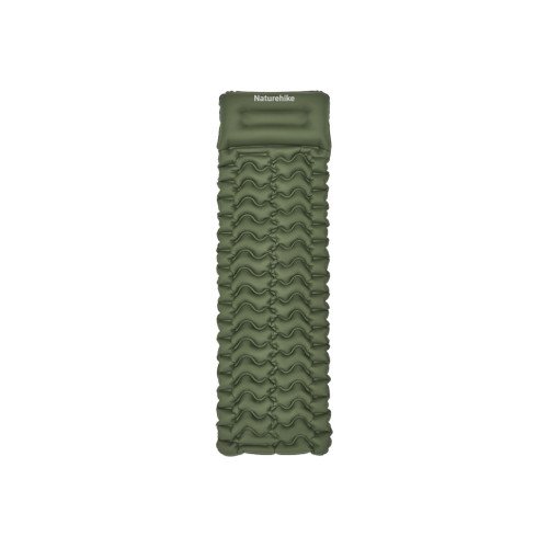 Матрац туристичний надувний одномісний  Naturehike CNK2550WS019, 200х60х6.5 см, зелений, для кемпінгу із мішком для надування