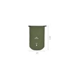 Матрац туристичний надувний одномісний  Naturehike CNK2550WS019, 200х60х6.5 см, зелений, для кемпінгу із мішком для надування