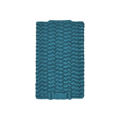 Матрац туристичний надувний двомісний Naturehike CNK2550WS019, 200х125х6.5 см, синій із вбудованою помпою для надування