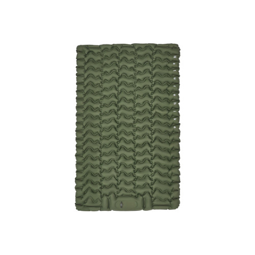 Матрац туристичний надувний двомісний Naturehike CNK2550WS019, 200х125х6.5 см, зелений із вбудованою помпою для надування