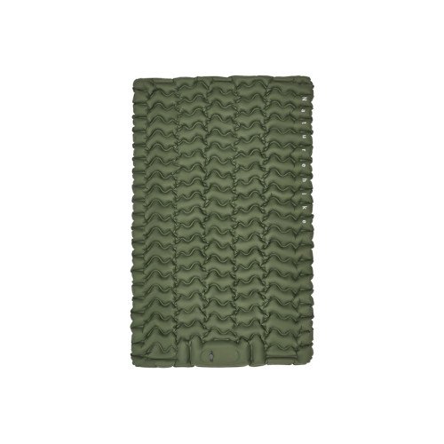 Матрац туристичний надувний двомісний Naturehike CNK2550WS019, 200х125х6.5 см, зелений із вбудованою помпою для надування