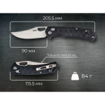 Ніж складаний SRM Retriever 9201-PB, чорний