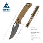 Ніж складаний SRM Retriever 9201-GW, коричневий
