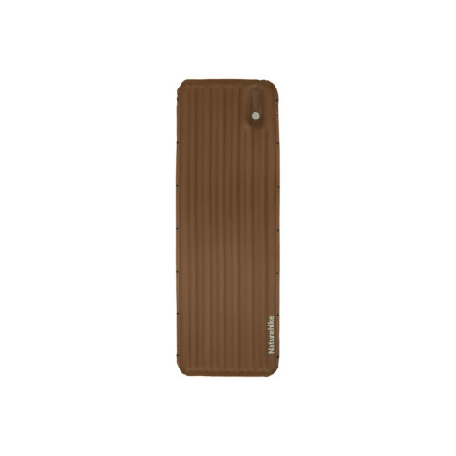 Матрац туристичний надувний одномісний  Naturehike CNK2450WS035, 198х68х9.5 см, коричневий із вбудованою помпою для надування