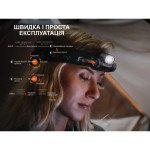 Ліхтар налобний Fenix HM55R, фіолетовий