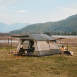 Намет шестимісний Naturehike Cape 8.4 CNK2450WS050 з швидким розкриттям, сіро-коричневий