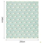 Килимок для пікніка Naturehike CNK2350WS010 210*240 см, блакитний із принтом