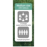 Килимок для пікніка Naturehike CNK2350WS010 170*200 см, блакитний із принтом