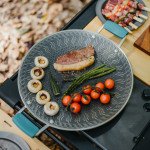 Сковорода з нержавіючої сталі з силіконовими ручками Naturehike CNK2550CF011, 34 х 34 см