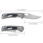 Ніж складаний SRM Retriever 9203-AK, чорно-сірий