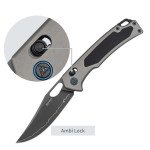 Ніж складаний SRM Retriever 9203-AK2, чорно-сірий